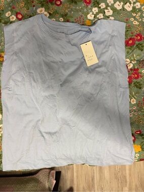 a new day Men's Light Blue Crew Neck Tank Top